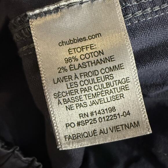 Chubbies Men’s Sz Large The Armadas Casual Stretch Shorts in Navy - Picture 5 of 6